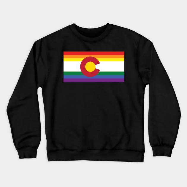 Colorado Gay Pride Rainbow Flag Crewneck Sweatshirt by MichelleBoardman